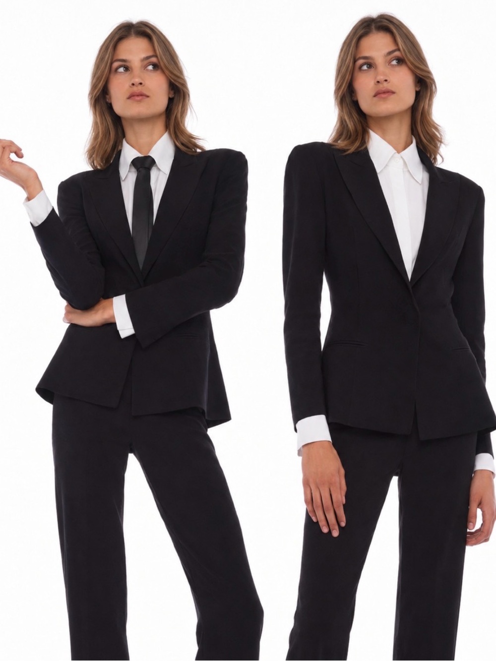 Norma Kamali - Women’s black jersey single breasted Jacket Boy fit Blazer SZ M